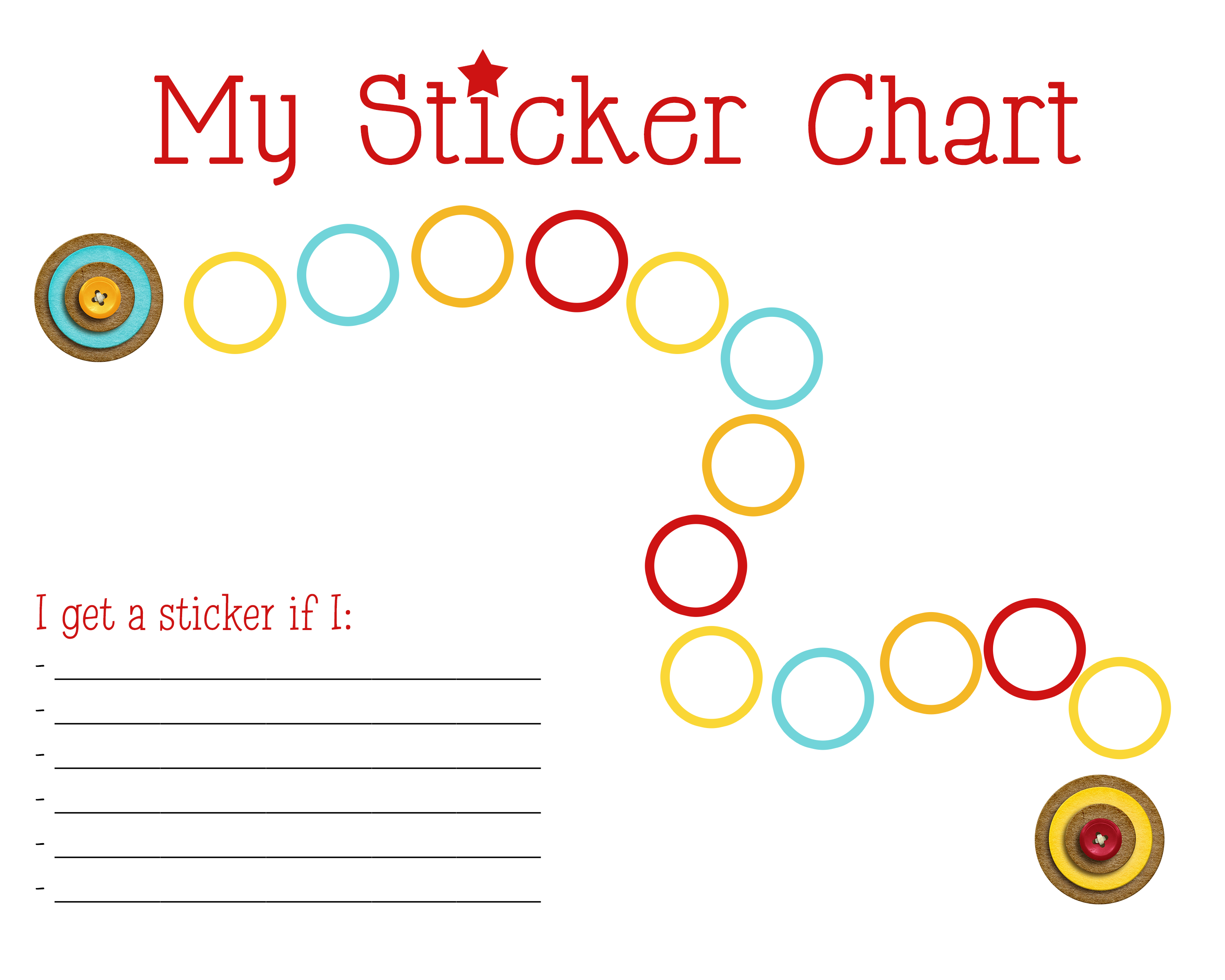 Stickers Charts Free Printable